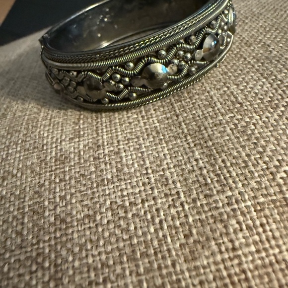 Silver Ornate Bangle Bracelet - Picture 1 of 1